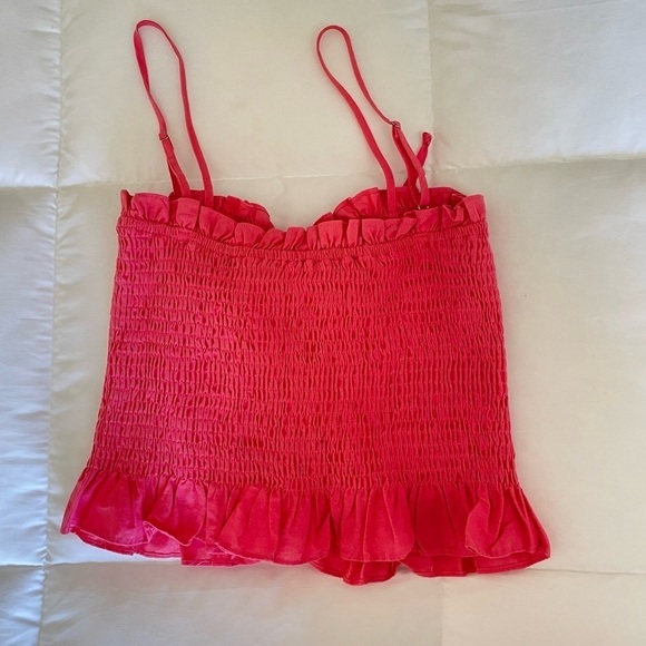 Pink Sweetheart Lace Up Ruched Top - Picture 6 of 6